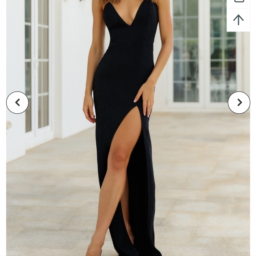 Dear Emilia Companion Star Maxi Dress Metallic Black